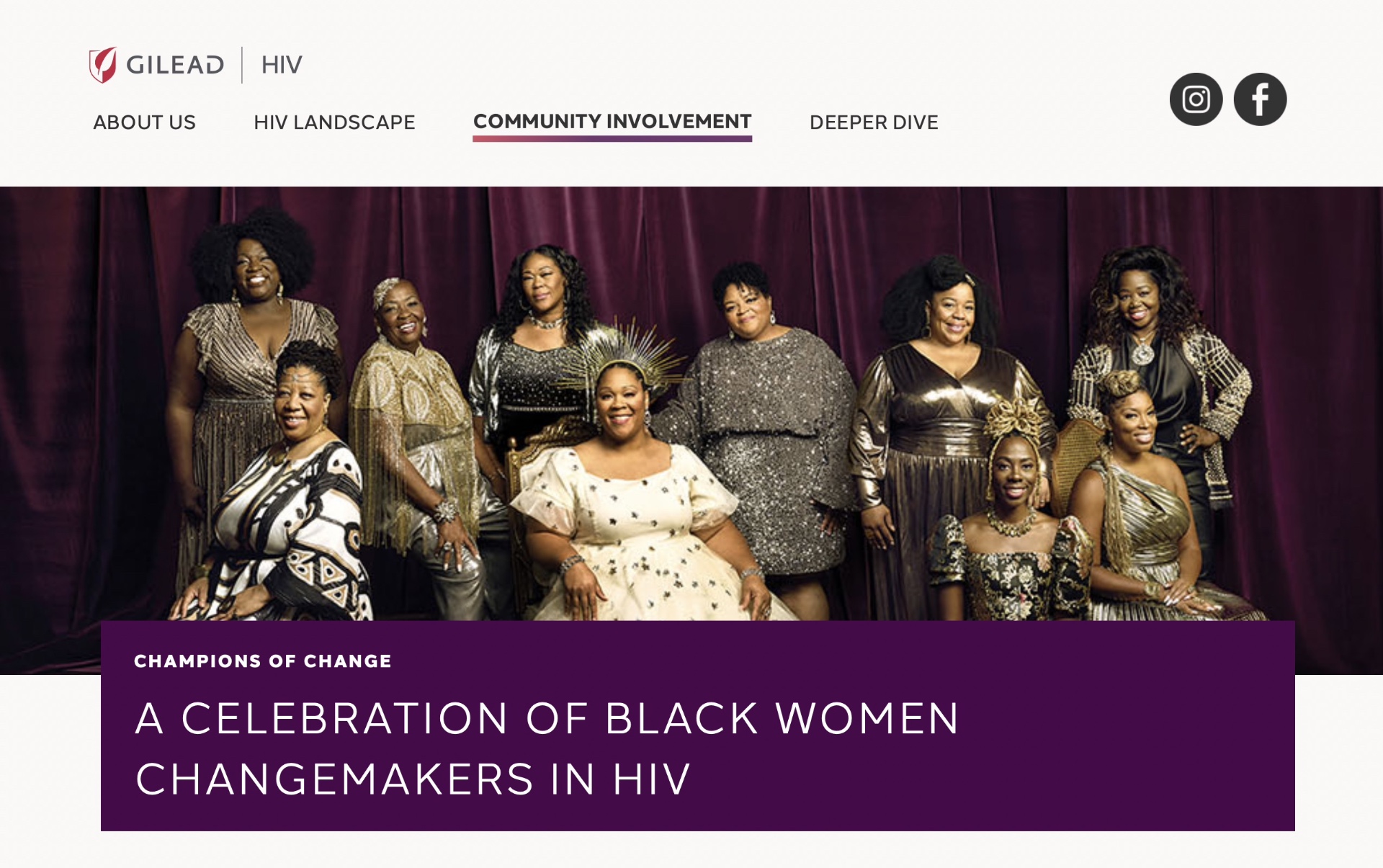 Gilead HIV Champions of Change campaign hero — A Celebration of Black Women Changemakers in HIV.